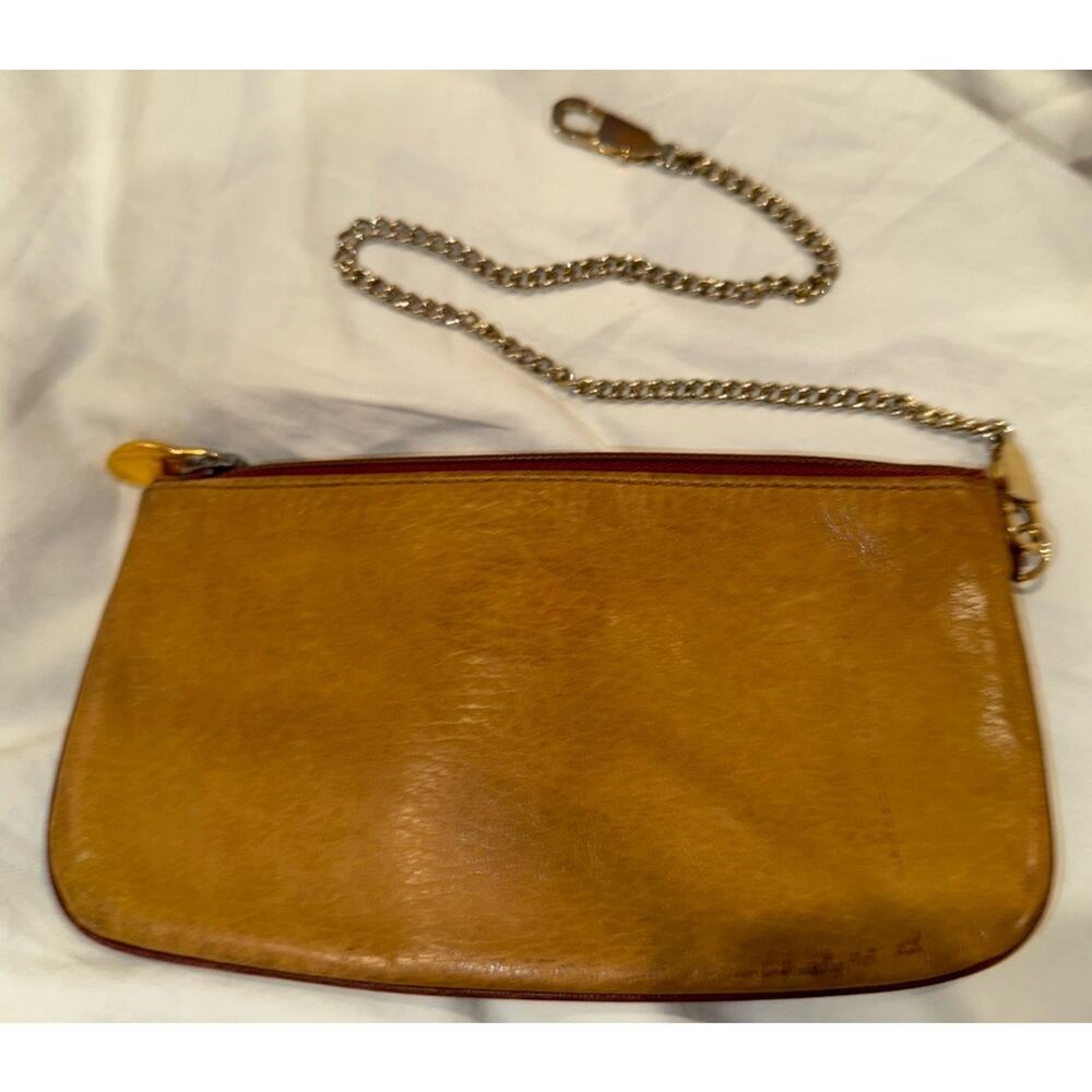 Authentic Vintage Must de Cartier Mustard Yellow Leather Wristlet / Pouch - Picture 3 of 8